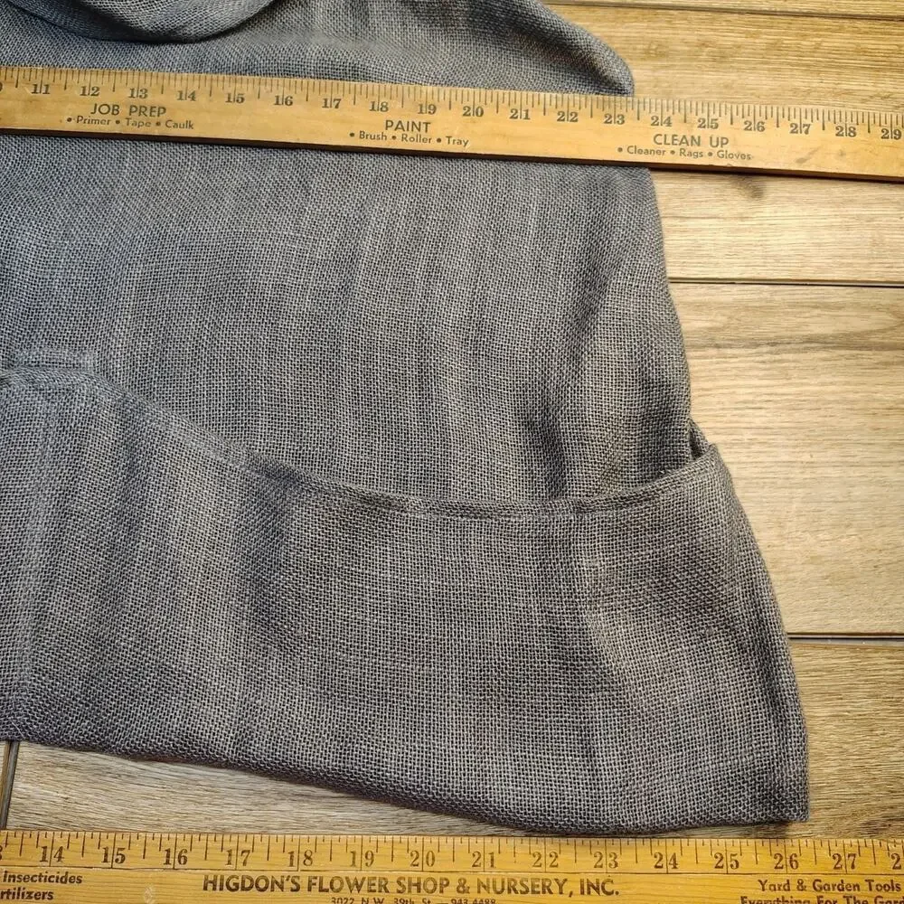 Free People 100% Linen Swing It Cowl Neck Tank Grey Waffle Knit Oversized Racerb
